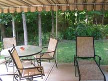 landscape bricks and pavers dress up an patio area